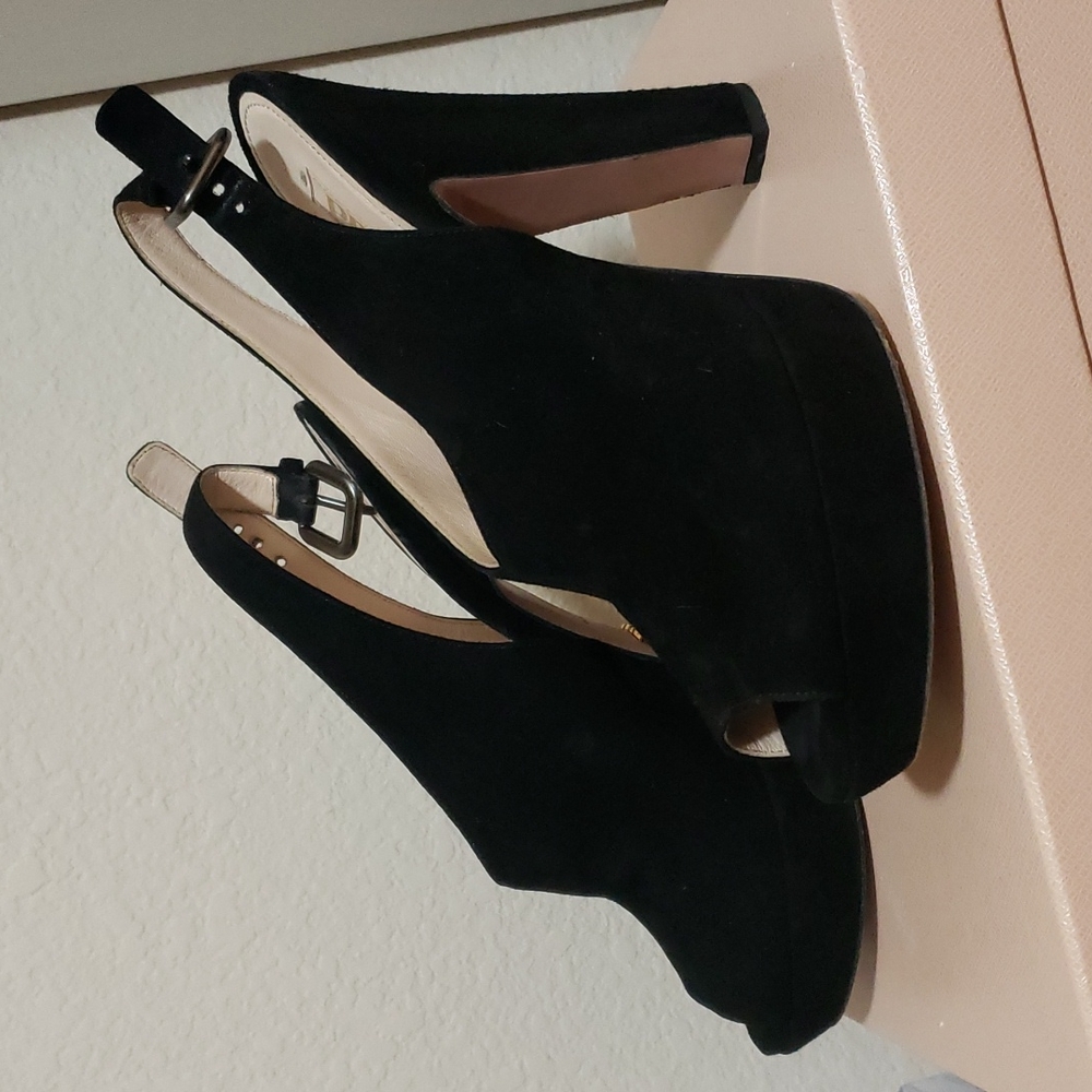 Suede prada booties